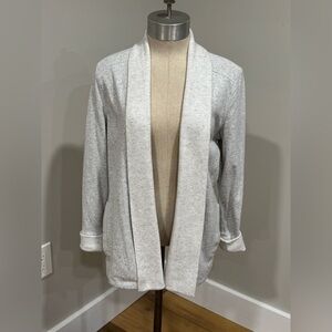 Talbots Light Gray Open-Front Cardigan Size Small Petite New